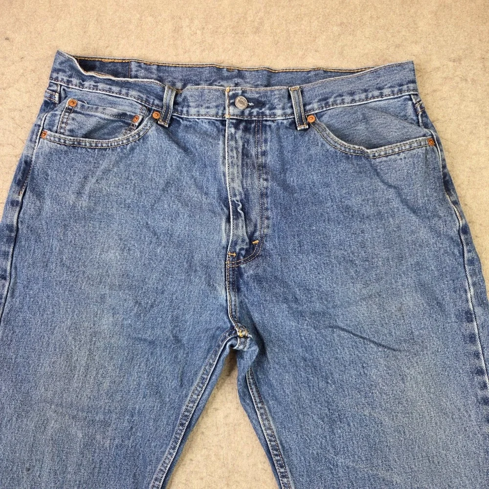 Levi's 505 Jeans Mens 38x32 Blue Denim Regular Fit 100% Cotton Straight Leg